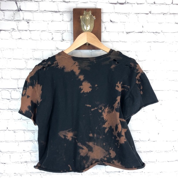 ALIENS bleached distressed crop top - Picture 3 of 3
